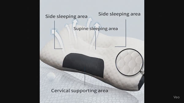 The 3D Contoured Cervical Support Pillow | Targeted Neck Alignment & All-Position Pain Relief